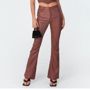 Edikted brown leather pants